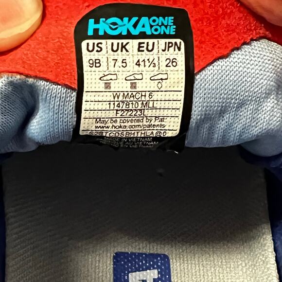 HOKA Mach 6 Womens Running Shoes Size 9 Mirage Stellar Blue Athletic Sneakers - Picture 9 of 10